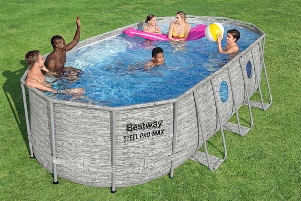 Bestway® 56716 Power Steel™ Vista Serisi 2- Prefabrik Yer Üstü Havuz Seti 5,49 m x 2,74 m x 1,22 m ürün görseli