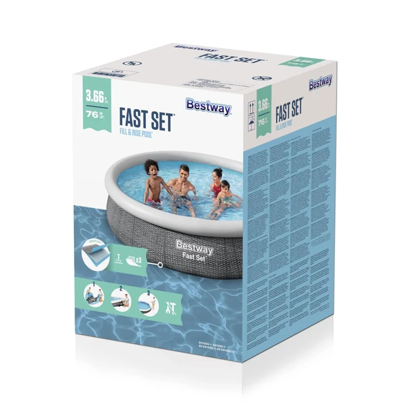 Bestway® Fast Set™ 57443 Çember Şişme Havuz 3.66 m x 76 cm - 4