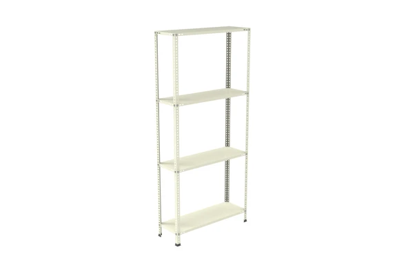 4 Katlı Renkli Çelik Raf, Depo Arşiv Kiler Rafı  Turuncu 31x75 cm 150 cm 0.70 mm - 7