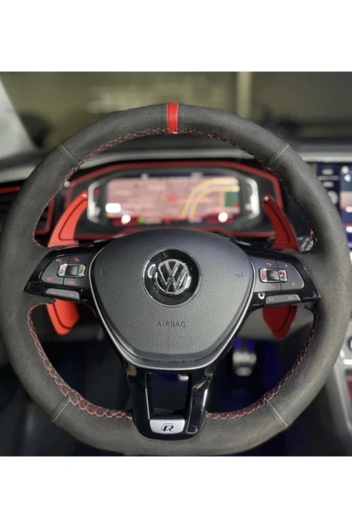 YıldızTuning Golf 7.5 Kırmızı F1 Uyumlu  Direksiyon Kulakçık - 2