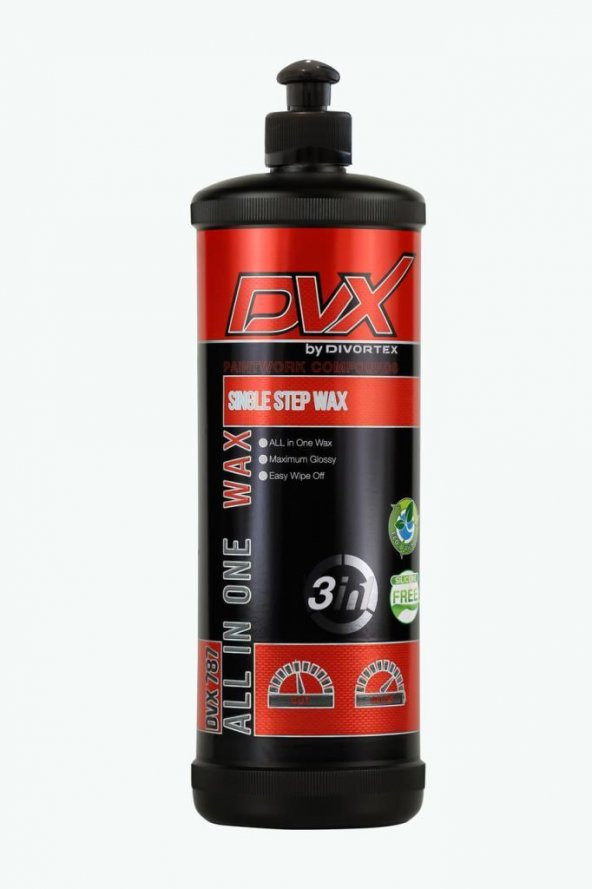 DVX Single Step Wax 3ü 1 Arada Pasta Cila Boya Koruma. 1 Lt.