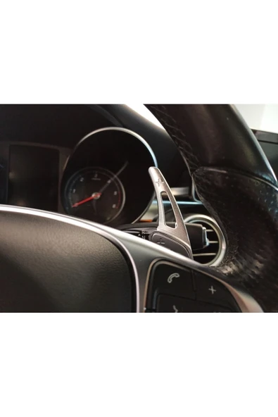YıldızTuning Mercedes C Serisi C117 F1 Gri Kulakçık Direksiyon Paddle Shifter 2013-2019 - 7