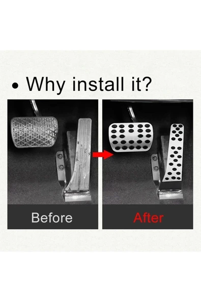 YıldızTuning Mercedes C W205 2014-2021 Otomatik Metal Pedal Seti - 5