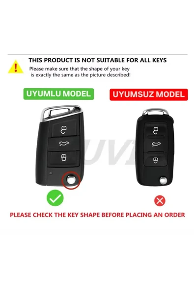 YıldızTuning Volkswagen Taigo Şeffaf Anahtar Kılıfı - 5