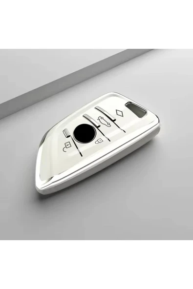 YıldızTuning Bmw 1 Serisi F40 Beyaz-Silver Anahtar Kılıfı - 2
