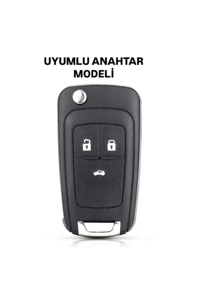 YıldızTuning Opel Astra J Beyaz Silver Anahtar Kılıfı - 2