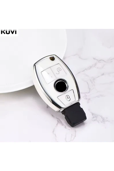 YıldızTuning Mercedes GL Beyaz-Silver Anahtar Kılıfı