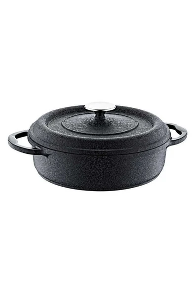 Quartz Prıme - 7 Parça, Biogranit, Döküm, Tencere Seti Siyah Gövde, Platin Detay - 4
