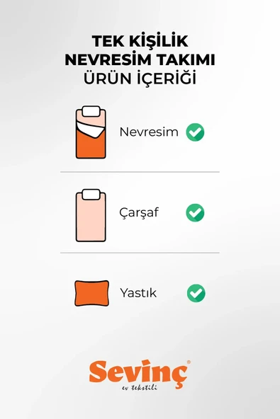 Sevinç Tek Kişilik Nevresim Takımı - 3