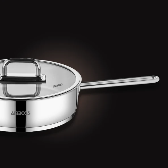 Nova 8 Parça Paslanmaz Çelik Cam Kapaklı Tencere Tava Seti - Resim 3