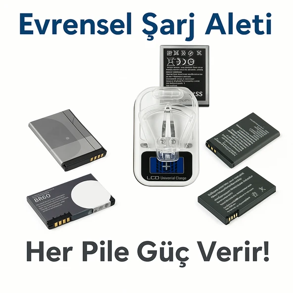 LED Ekranlı Evrensel Li-Ion Batarya Şarj Cihazı + USB Girişli - 2