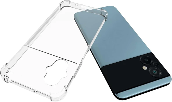 Xiaomi Poco M5 Uyumlu Darbe Önleyici Sararmaya Dayanıklı Airbag Korumalı Ultra Slim TPU Şeffaf Silikon Kılıf - 2