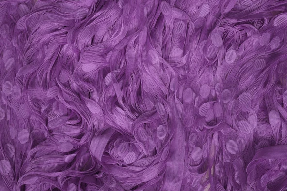 KÜÇÜK PUANLI MODEL MOR RENK HAZIR İP PERDE 300*270 cm - 5