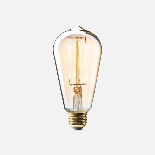 2 Adet 4 Watt Amber Işık Kaliteli Rustik Ampul, 300 Lümen, 4 Watt 25000K Amber Işık Led Rustik Ampul - 4