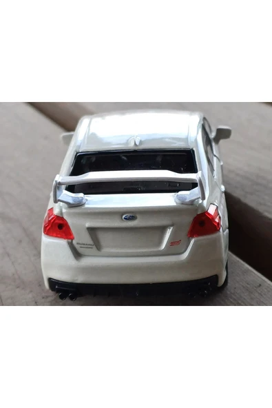 Lisanslı Subaru WRZ STI Çek Bırak Model Metal Araba (1:34) 43693D Beyaz - 2
