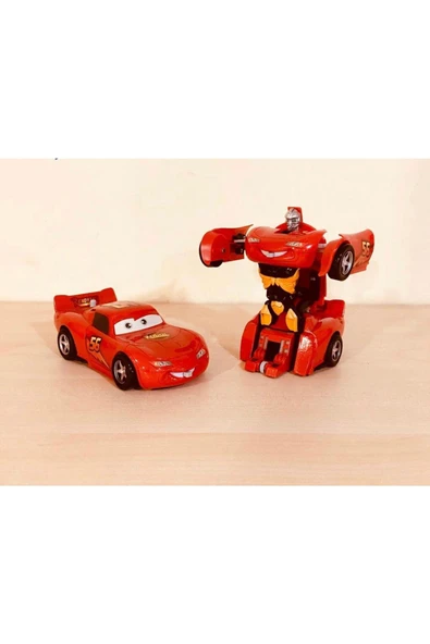 Şimşek Mcqueen Dönüşebilen Metal Çek Bırak