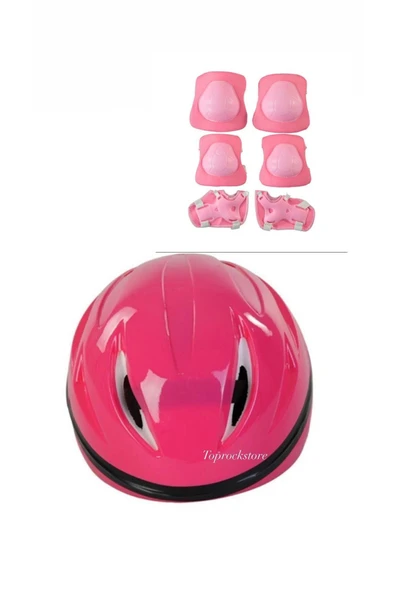Çocuk Kask Dizlik Dirseklik Seti 7 Parça