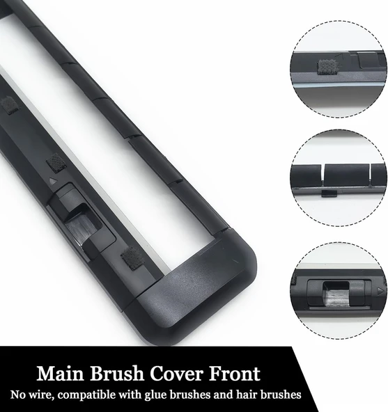 Xaomi X20+ Drame L40 Ultra AE4/L10s Robot Süpürge Uyumlu Fırça Kapağı siyah - 4