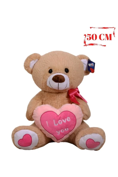 50 Cm Kalpli Sevimli Ayı Açık Kahverengi - 2