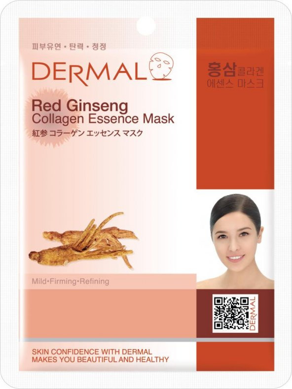 DERMAL Arındırıcı, Serinletici, Sıkılaştırıcı Kırmızı Ginseng Özlü Kolajen Maske 23gr - 2