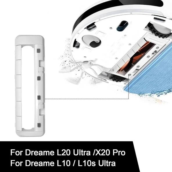 Dreame L20 Ultra /X20 Pro /L10 /L10s Ultra Robot süpürge Ana Fırça Kapağı Beyaz - 4