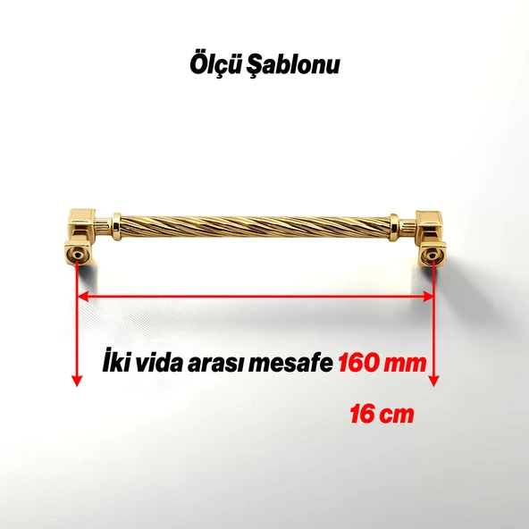 Burma Gold Altın Metal Kulp 160 mm Mobilya Çekmece Mutfak Dolabı Dolap Modern Kapak Kulbu Kulpları - 3