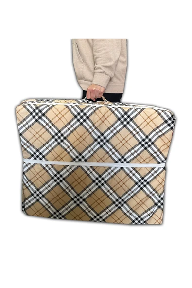 Vip Home Concept Market Ürünleri Tek Kişilik Katlanır Yer Yatağı(70x180x6cm)kahverengi Ekose Sünger Yatak ürün görseli 1