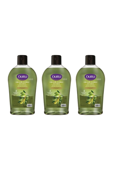 Duru Sıvı Sabun Organik İçerikli Zeytinyağlı 1500 ml x 3 adet