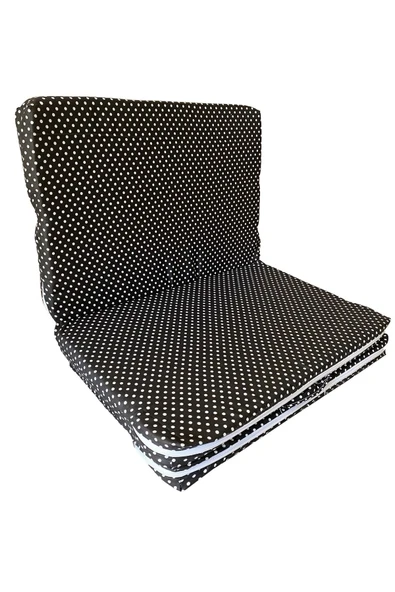 Vip Home Concept Market Ürünleri Katlanır Yatağı Sünger Yatak Çocuk Oyun Minderi 60x120-4 Cm(siyah Puantiyeli) ürün görseli 1