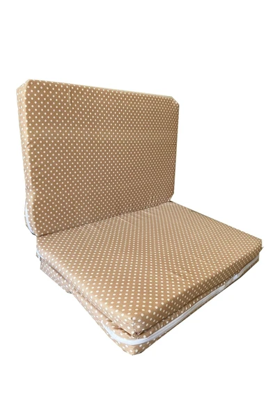 Vip Home Concept Market Ürünleri Katlanır Çocuk Yatağı Sünger Yatak Çocuk Oyun Minderi 60x120-4 Cm(kahverengi Puantiyeli ürün görseli 1