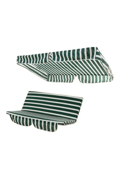 Vip Home Concept Market Ürünleri Salıncak Minder Takımı(süngerli)2 Kişilik Salıncak Minder Tente-yeşil Beyaz ürün görseli 1