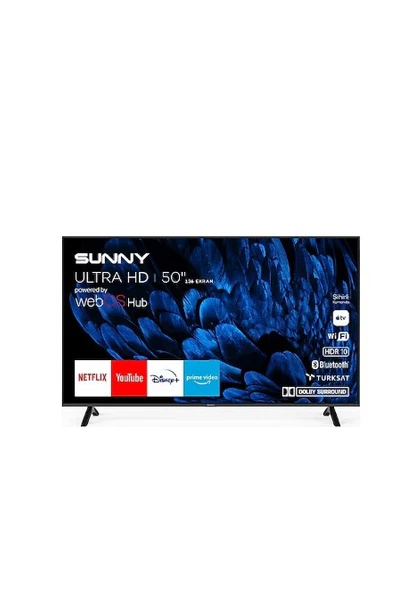 Sunny SN50QMN252 4K Ultra Hd 50" 127 Ekran Uydu Alıcılı Webos Smart QLED Tv