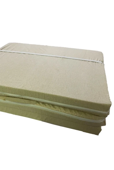 Vip Home Concept Market Ürünleri Tek Kişilik Katlanır Yer Yatağı Sünger Yatak Krem Kırçıllı 80x180 Cm-6 Cm ürün görseli 1