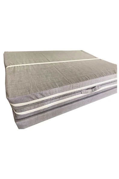 Vip Home Concept Market Ürünleri Tek Kişilik Katlanır Yer Yatağı Sünger Yatak Gri Kırçıllı 80x180 Cm-6 Cm ürün görseli 1