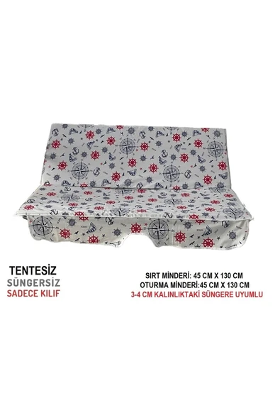 Vip Home Concept Market Ürünleri Süngersiz(tentesiz)salıncak Minder Seti (2 Kişilik) Kılıf-marin ürün görseli