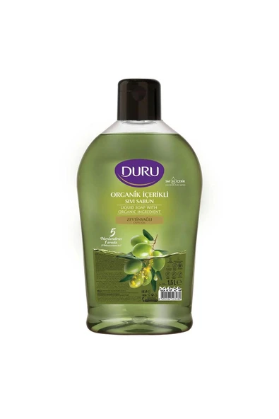 Duru Sıvı Sabun Organik İçerikli Zeytinyağlı 1500 ml x 3 adet - 2