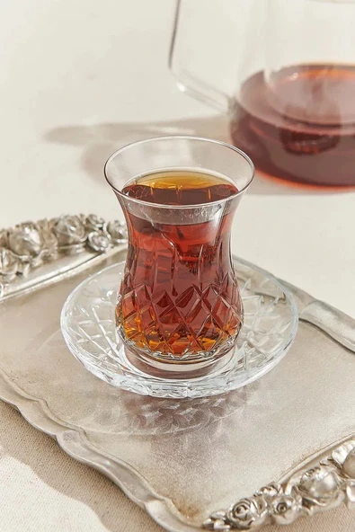 Girist Diamonds Desenli Lüks Çay Bardak Takımı