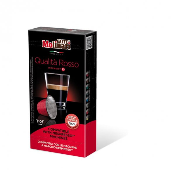 Caffe Molinari qualita rosso Nespresso® Makinesi Uyumlu1 kutu 10 kapsül