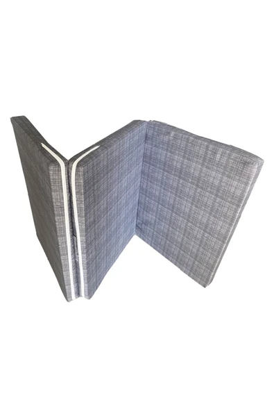 Vip Home Concept Market Ürünleri Katlanır Yer Yatağı Sünger Yatak Gri Siyah Çizgili 80x180 Cm-6 Cm Tek Kişilik ürün görseli 1