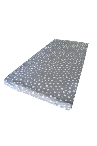 Vip Home Concept Market Ürünleri Çocuk Yatağı 60x120x6 Cm Vip Oyun Parkı Sünger Yatak Bebek Yatağı-GRİ YILDIZ ürün görseli 1