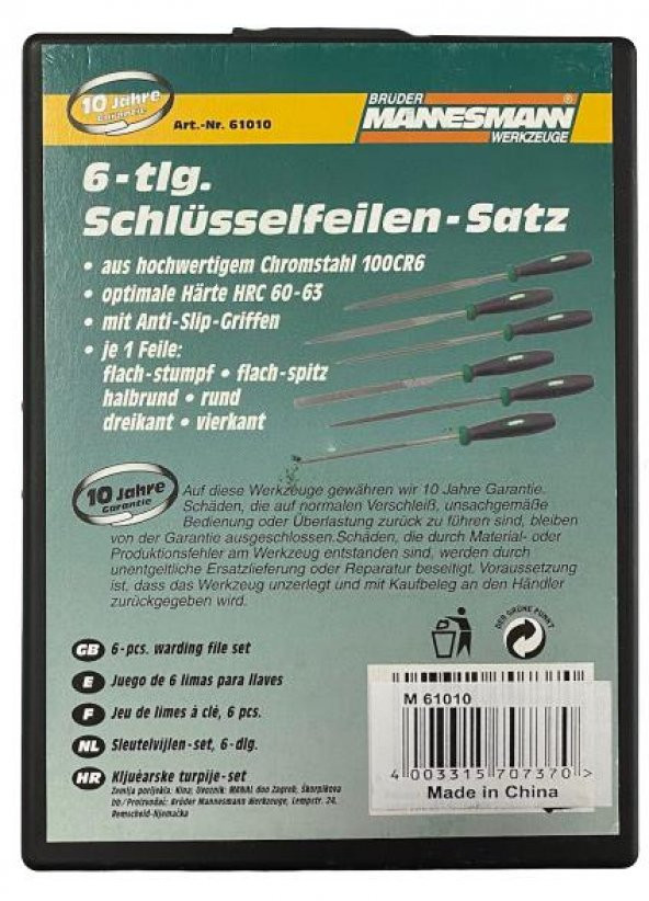 Mannesmann 61010 Profesyonel Saatçi Eğe Set 6 Prç - 4