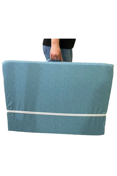 Vip Home Concept Market Ürünleri Katlanır Yatak Yer Yatağı Sünger Yatak Tek Kişilik 80x180 Mavi Kırçıllı ürün görseli 1