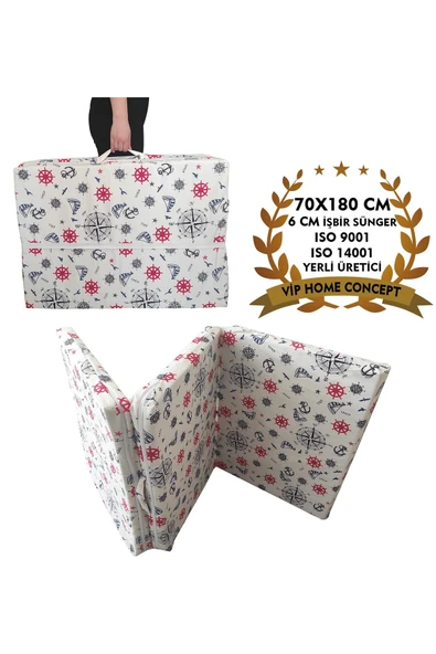 Vip Home Concept Market Ürünleri Katlanır Sünger Yatak(70x180x6cm)marin Minder Yatak Fermuarlı ürün görseli 1