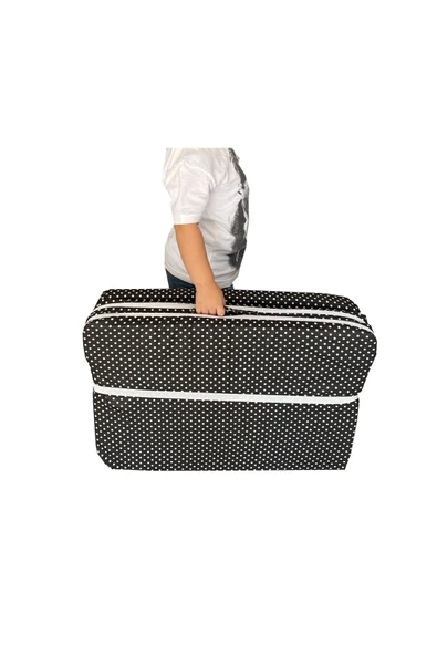 Vip Home Concept Market Ürünleri Bebek Yatağı Oyun Parkı Çocuk Yatağı Katlanabilir Sünger Yatak 60x120-4 Cm(siyah Puantiyeli ürün görseli 1