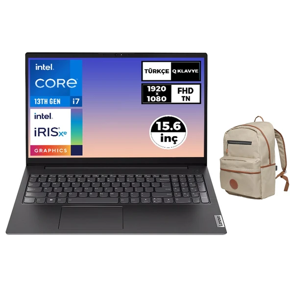 Lenovo V15 Gen 4 i7-1355U 16GB 1TB SSD 15.6" FHD Freedos Laptop + Çanta 83A100GPTR 005 ürün görseli 1