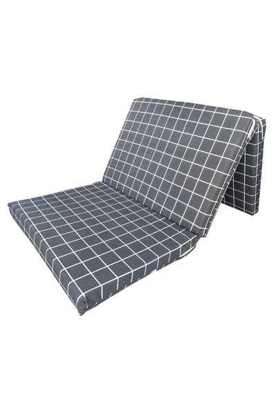Vip Home Concept Market Ürünleri Katlanır Yer Yatağı (8 CM KALIN)Sünger Yatak 80x180x8 CM-GRİ PANO - 1