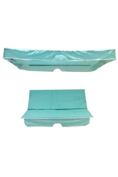 Vip Home Concept Market Ürünleri Bahçe Salıncağı Minder Kılıfı 2 Kişilik (süngerli)vip Minder-su Yeşili Kırçıllı ürün görseli 1