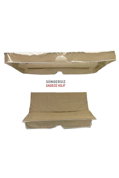 Vip Home Concept Market Ürünleri Salıncak Minder Kılıf Takımı(süngersiz)2 Kişilik Vip Minder-cappuccino Kırçıllı ürün görseli 1