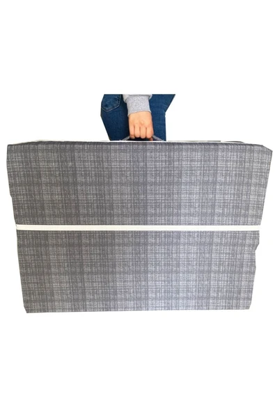 Vip Home Concept Market Ürünleri Katlanır Yatak Yer Yatağı Sünger Yatak Tek Kişilik 80x180 cm Gri Siyah Çizgili ürün görseli 1