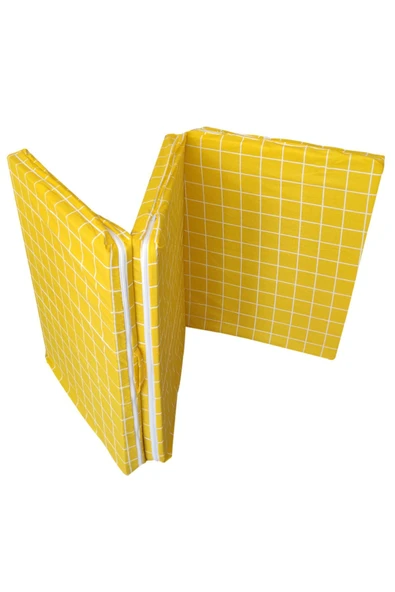 Vip Home Concept Market Ürünleri Katlanır Yatak Yer Yatağı Sünger Yatak Tek Kişilik 80x180 Sarı Pano 6 Cm ürün görseli